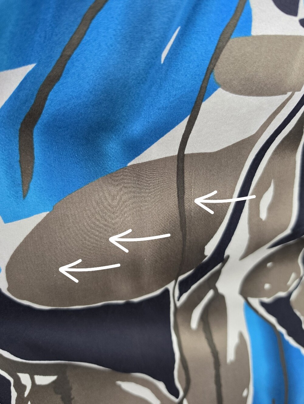 Silk The Limited Blue Abstract Print Sleeveless Midi Dresd - Picture 10 of 11